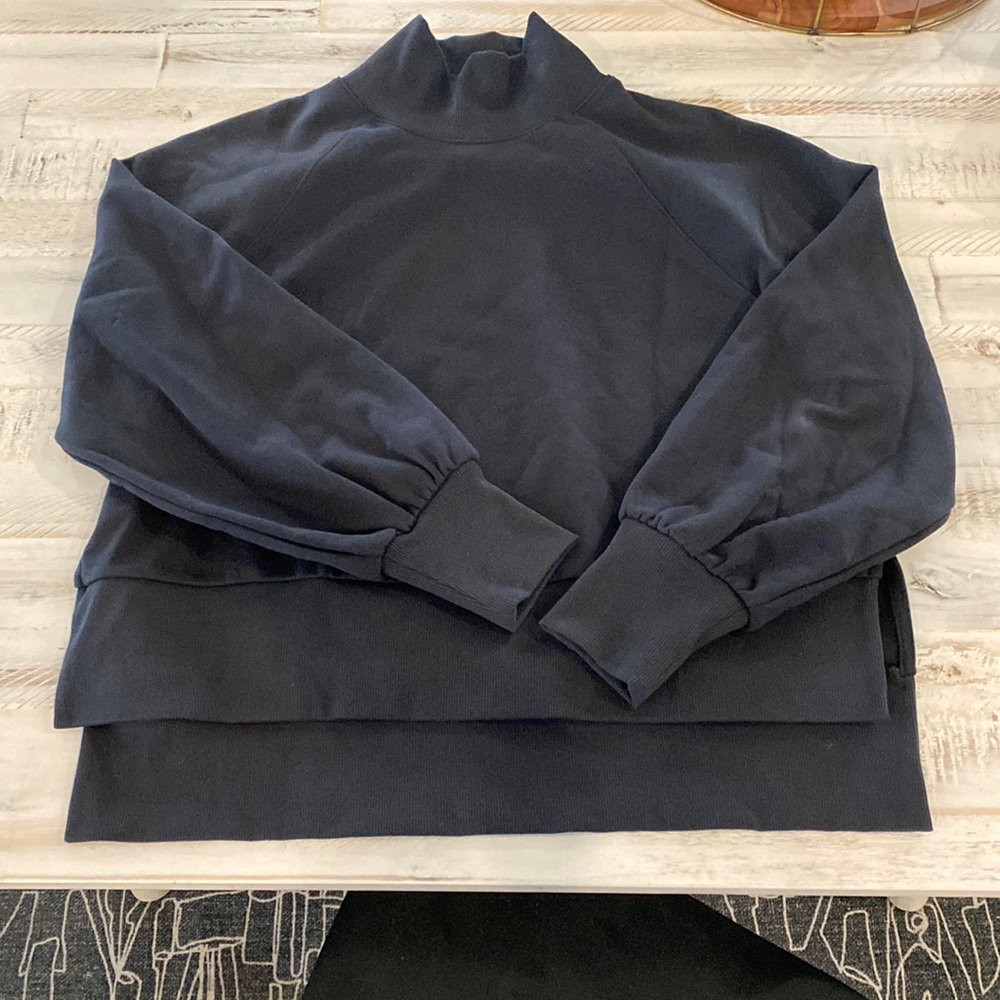 CALIA Women's Mock Neck Pullover  medium Black Active Athleisure Sweatshirt